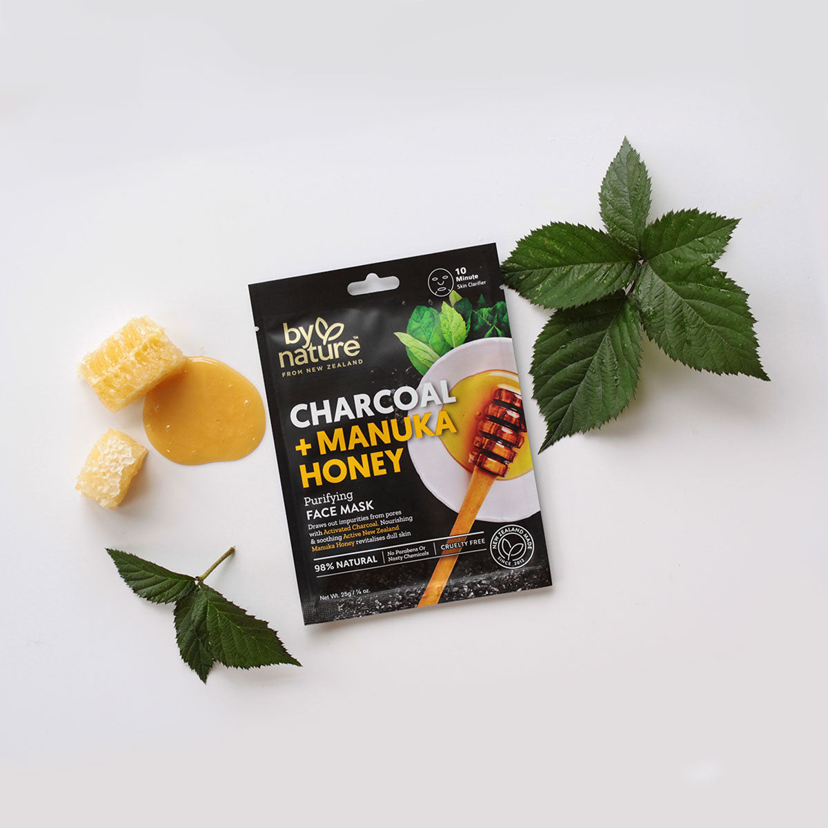 Charcoal + Manuka Honey Sheet Face Mask